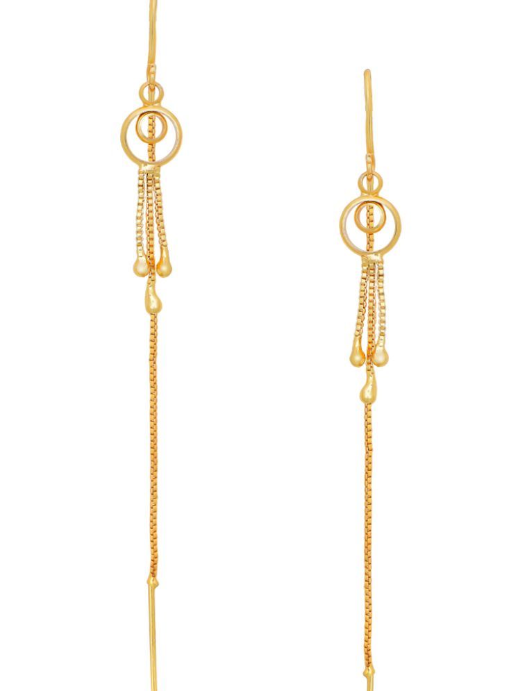     			LUV FASHION Golden Ear Chain Earrings ( Pack of 1 )