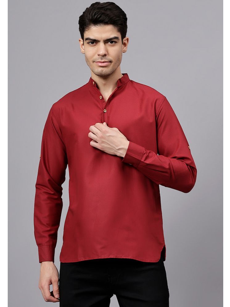     			Vida Loca Maroon Cotton Blend Men's Regular Kurta ( Pack of 1 )