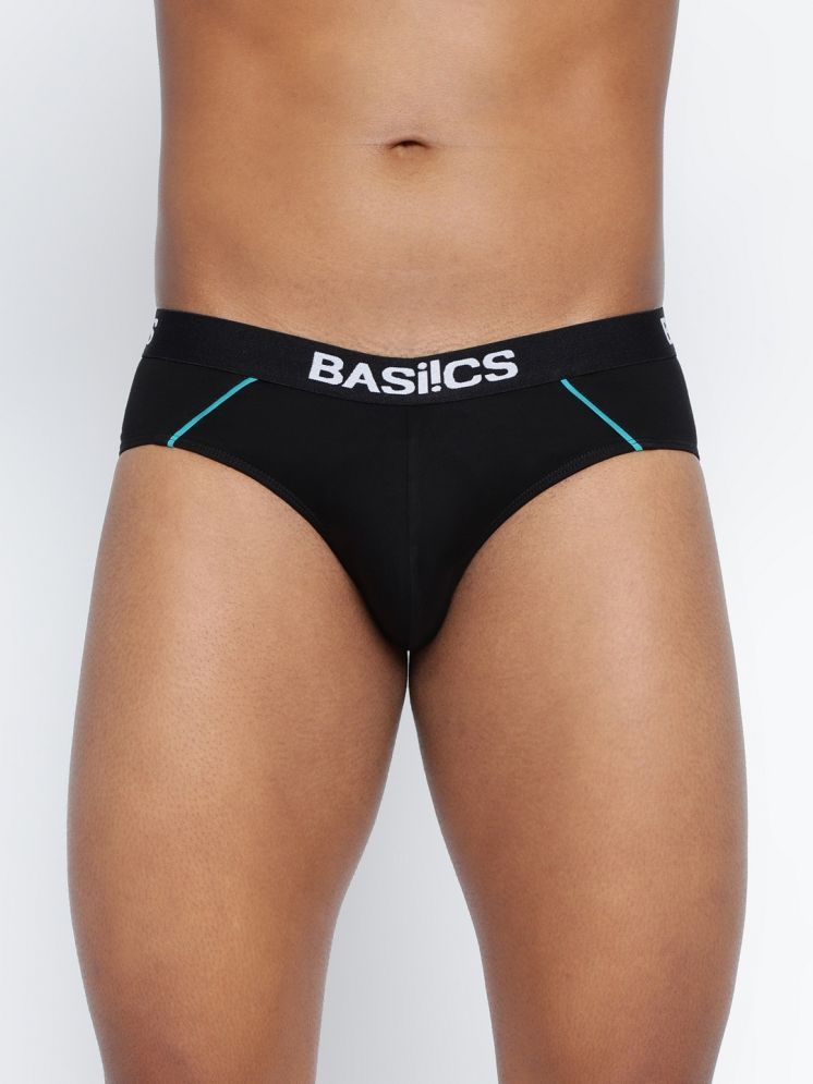     			BASIICS By La Intimo Cotton Blend Men's Briefs ( Black )