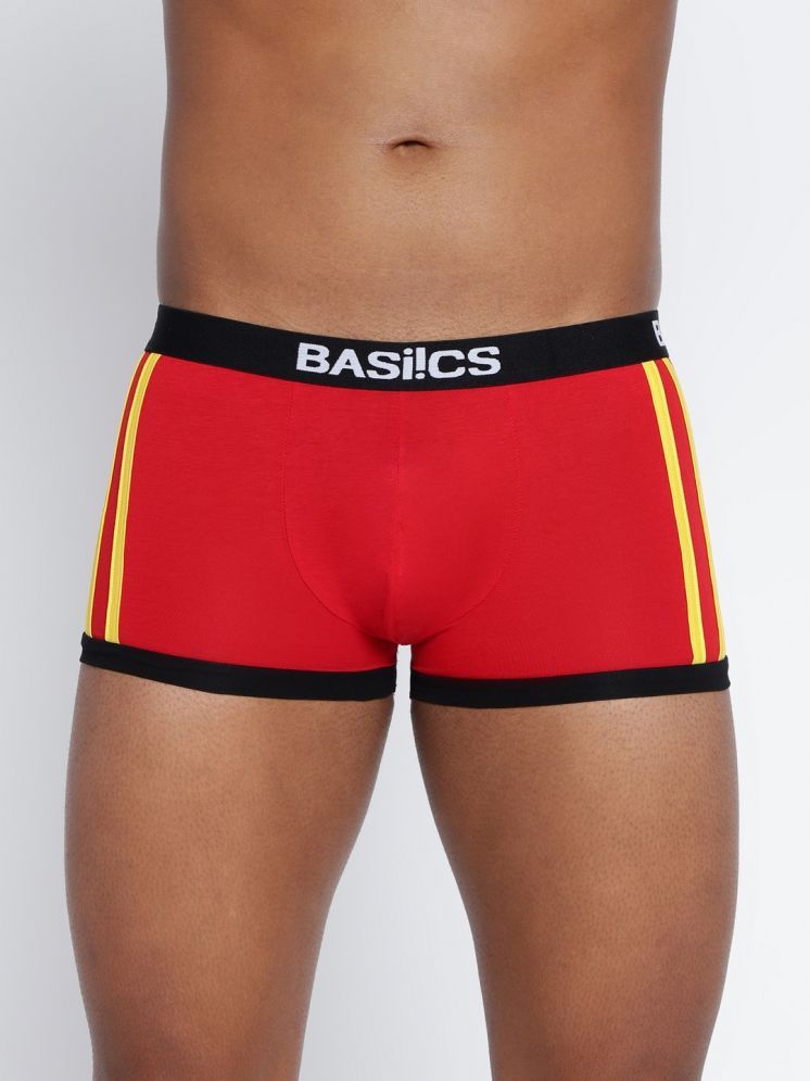     			BASIICS By La Intimo Cotton Blend Men's Trunks ( Red )