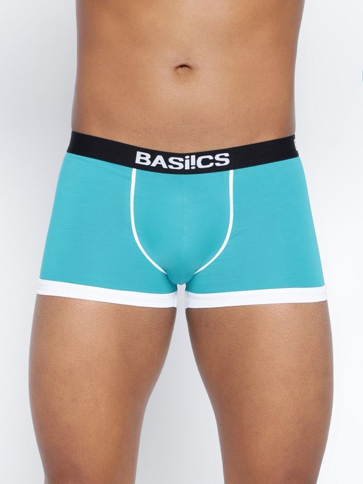     			BASIICS By La Intimo Cotton Blend Men's Trunks ( Teal )