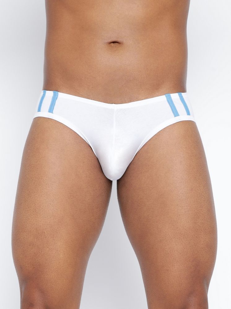     			BASIICS By La Intimo Pack of 1 Cotton Blend Briefs For Men's ( White )