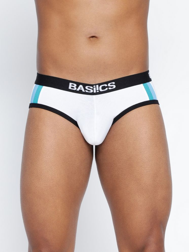     			BASIICS By La Intimo Cotton Blend Men's Briefs ( White )