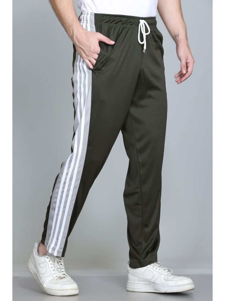     			HVBK Olive Green Polyester Men's Trackpants ( Pack of 1 )