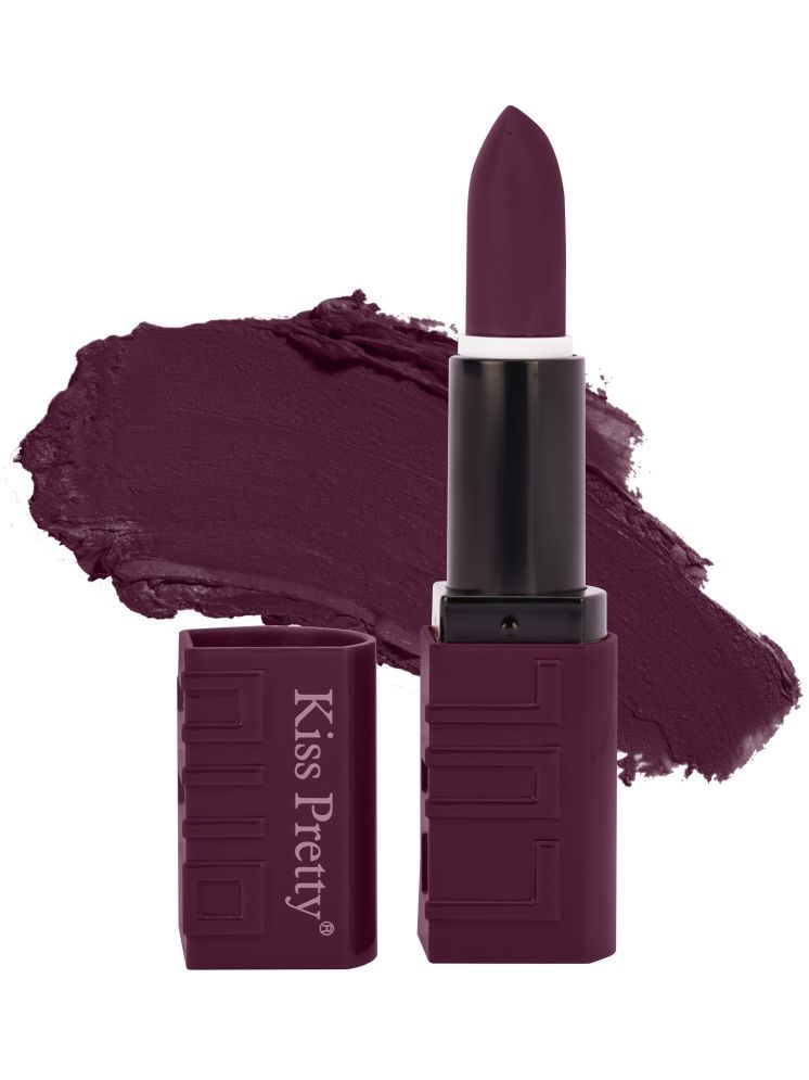     			Kiss Pretty Long Lasting Non Transfer Matte Lipstick (Wine, 3.5g)