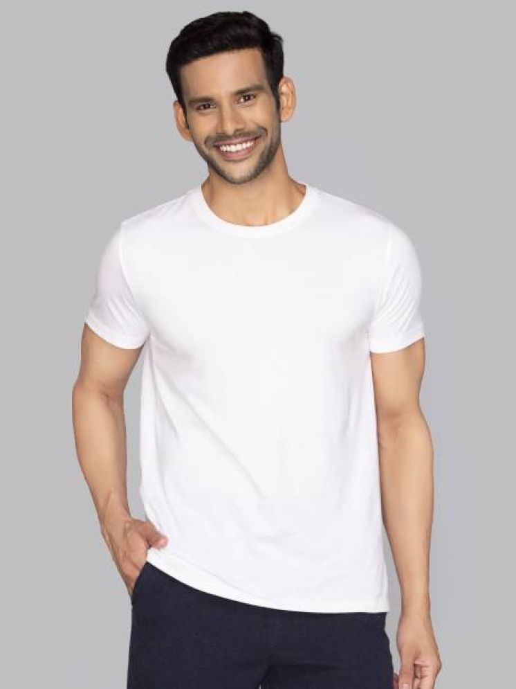     			NOWT Pack of 1 Cotton Blend Regular Fit Men's T-Shirt ( White )