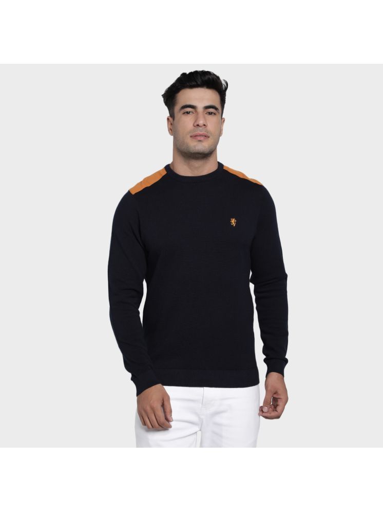     			Red Tape Cotton Blend Round Neck Men's Full Sleeves Pullover Sweater - Navy ( Pack of 1 )