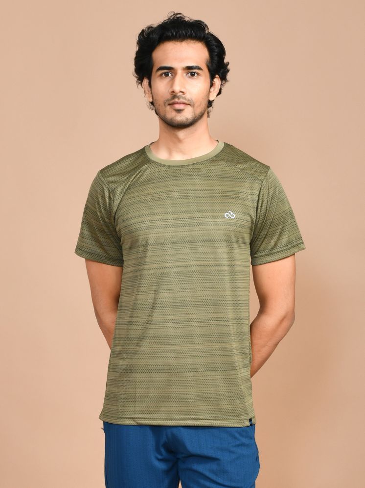     			SKYKNIT Viscose Regular Fit Printed Half Sleeves Men's Round T-Shirt - Dark Green ( Pack of 1 )