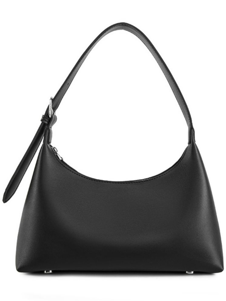     			Santorini Black Faux Leather Hobo Bag