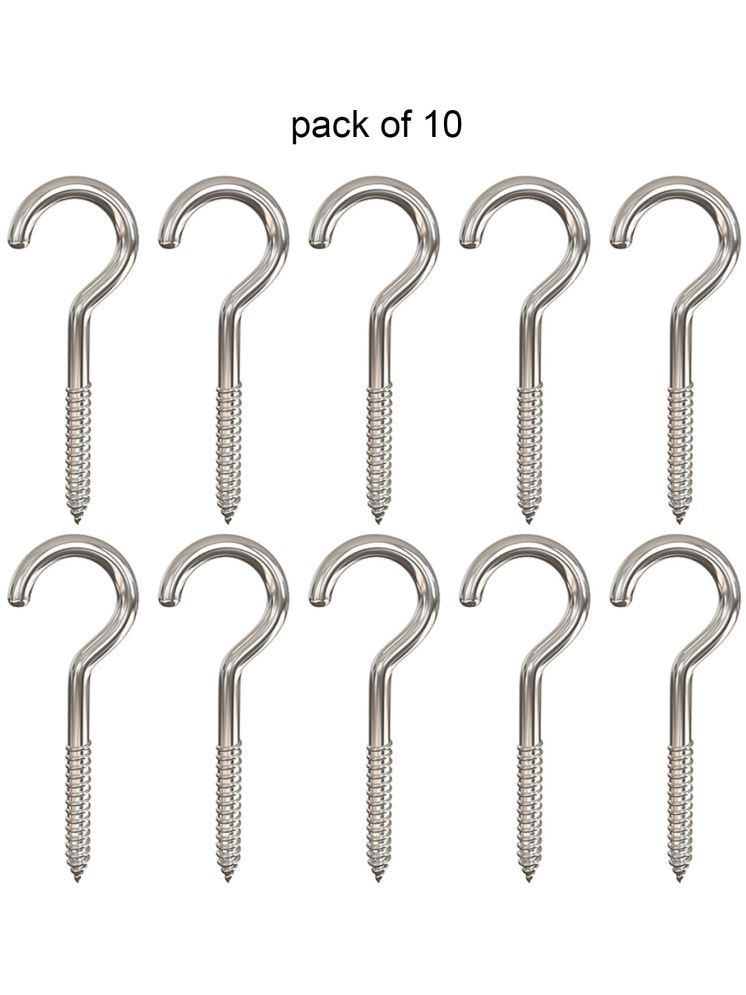     			70mm 10no Metal Cup Ceiling Hooks for Curtain, Arts & Jewelry Set of 10 Stainless Steel Hooks