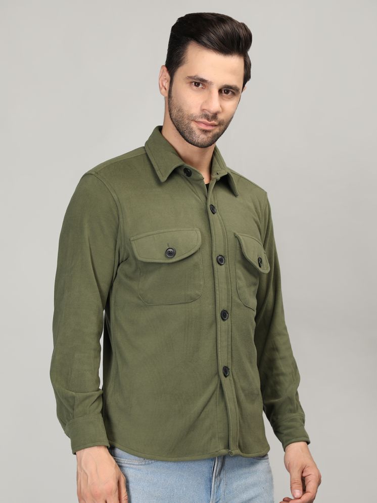     			Chkokko Polyester Men's Casual Jacket - Olive ( Pack of 1 )