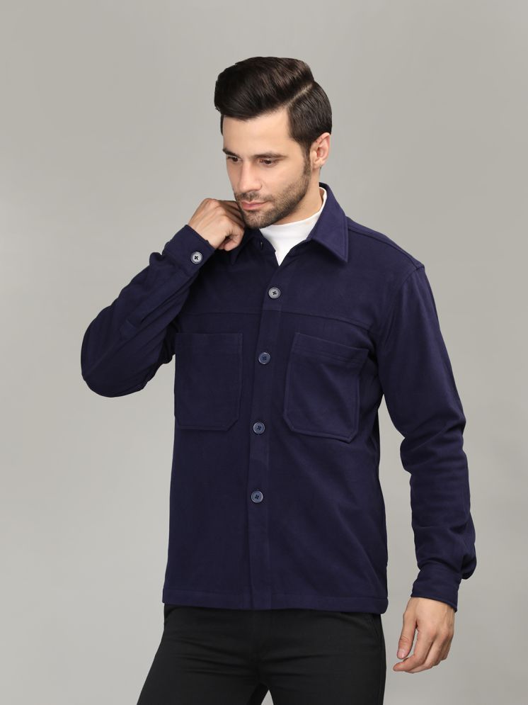     			Chkokko Polyester Men's Casual Jacket - Navy ( Pack of 1 )