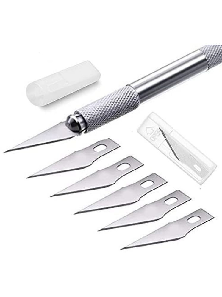     			FREEDY Detail Pen Knife with 5 Interchangeable Sharp Blades for Carving/Mat Cutting &Paper Cutting