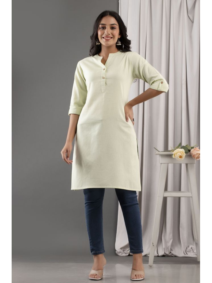     			Kohsh Cotton Flex Solid Straight Women's Kurti - Green ( Pack of 1 )