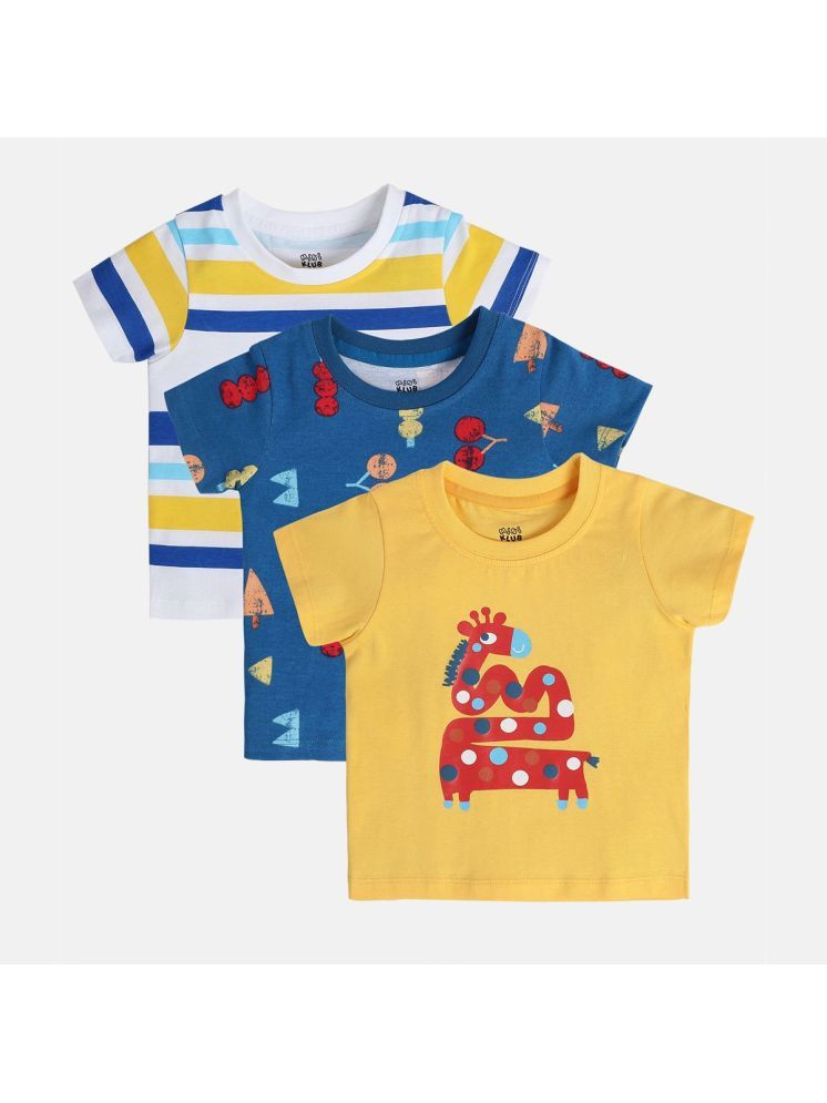     			MINI KLUB Pack of 3 Baby Boys Cotton T-Shirt ( Multi )