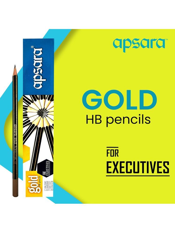     			Apsara Gold Pencils - Pack of 10 - 6 Boxes