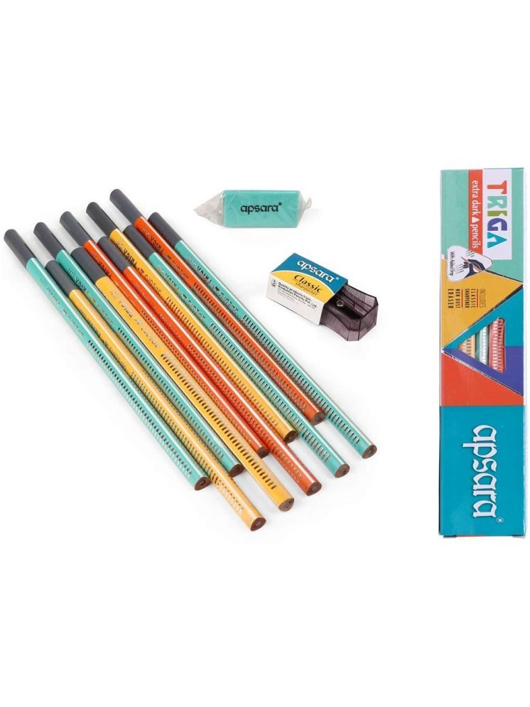     			Apsara Triga Extra Dark Pencils-Pack of 10 - 5 Boxes