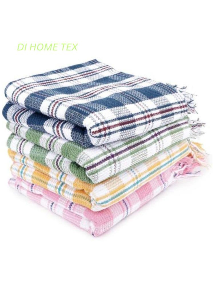     			DI HOME TEX Cotton Checks 400 -GSM Bath Towel ( Pack of 4 ) - Multicolor