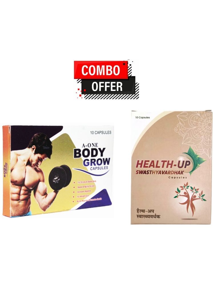     			Dr. Chopra G&G A-One Body Grow Caps 20no.s & WinTrust Health Swasthyavardhak 20 10 no.s Unflavoured Pack of 4