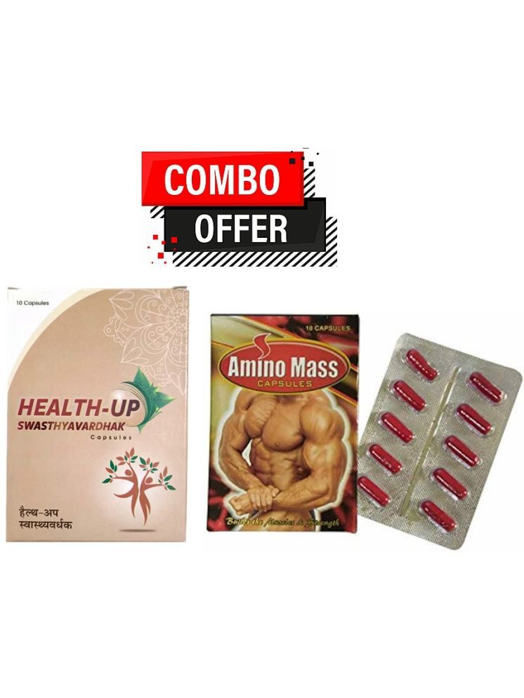     			Dr. Chopra G&G Amino Mass Capsule 20no.s & WinTrust Health Swasthyavardhak 20no.s 10 no.s Unflavoured Pack of 4