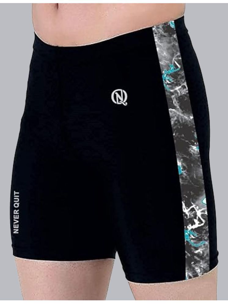     			NEVER QUIT Black Polyester Men's Swimming Shorts ( Pack of 1 )