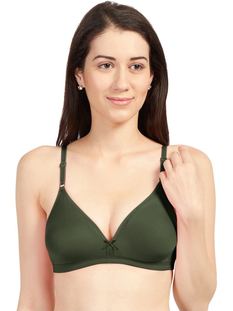     			Sonari Pack of 1 Cotton Blend Non Padded Women's Plunge Bra ( Olive ) omaniaolive