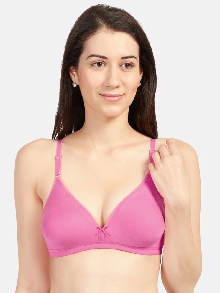     			Sonari Pack of 1 Cotton Blend Non Padded Women's Plunge Bra ( Pink ) omaniafushia