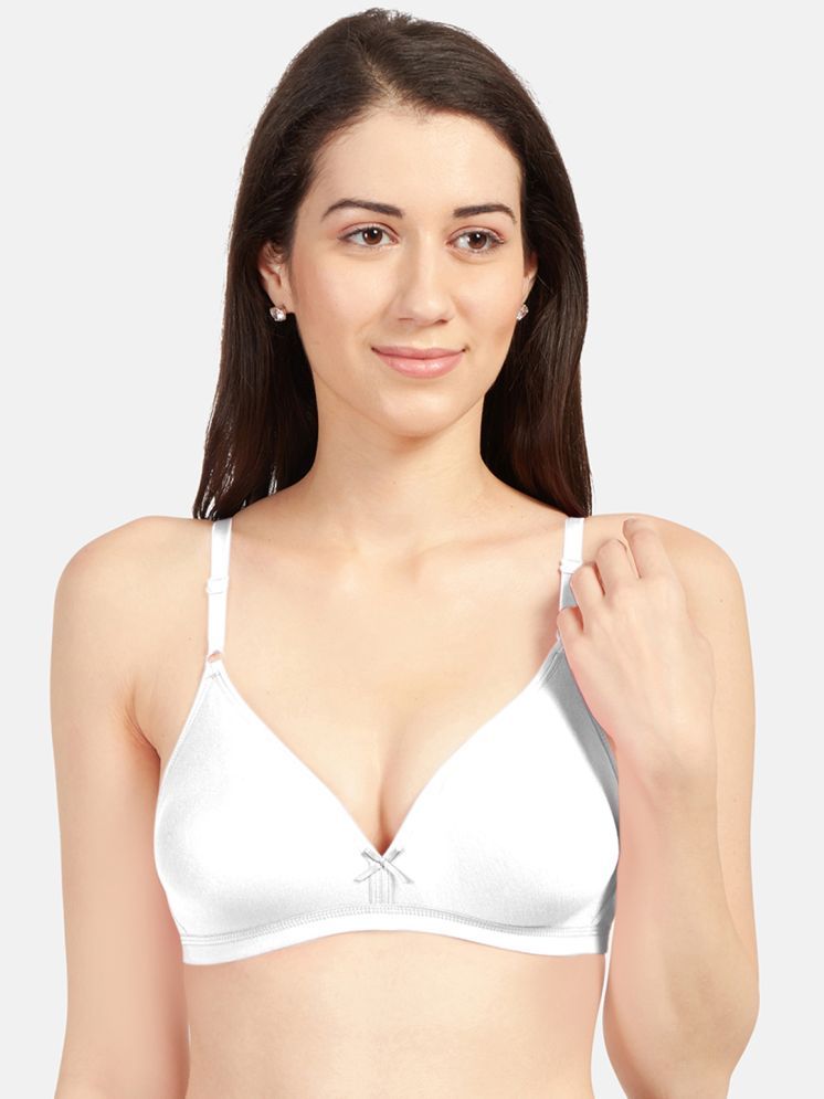     			Sonari Cotton Blend Non Padded Women's Plunge Bra ( White ) omaniawhite