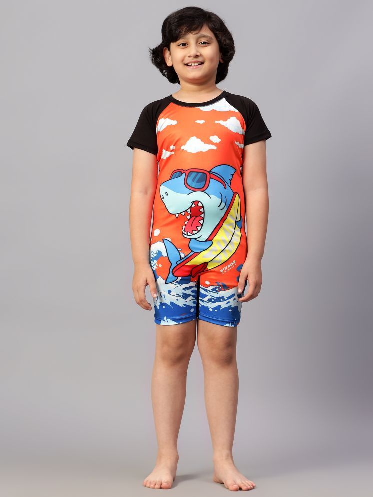     			VIVA SWIMMING OKSS-359 Half Sleeves Swimwear Suit Costume for Kids For Practicing Swimming, Diving, Cycling, Aerobics