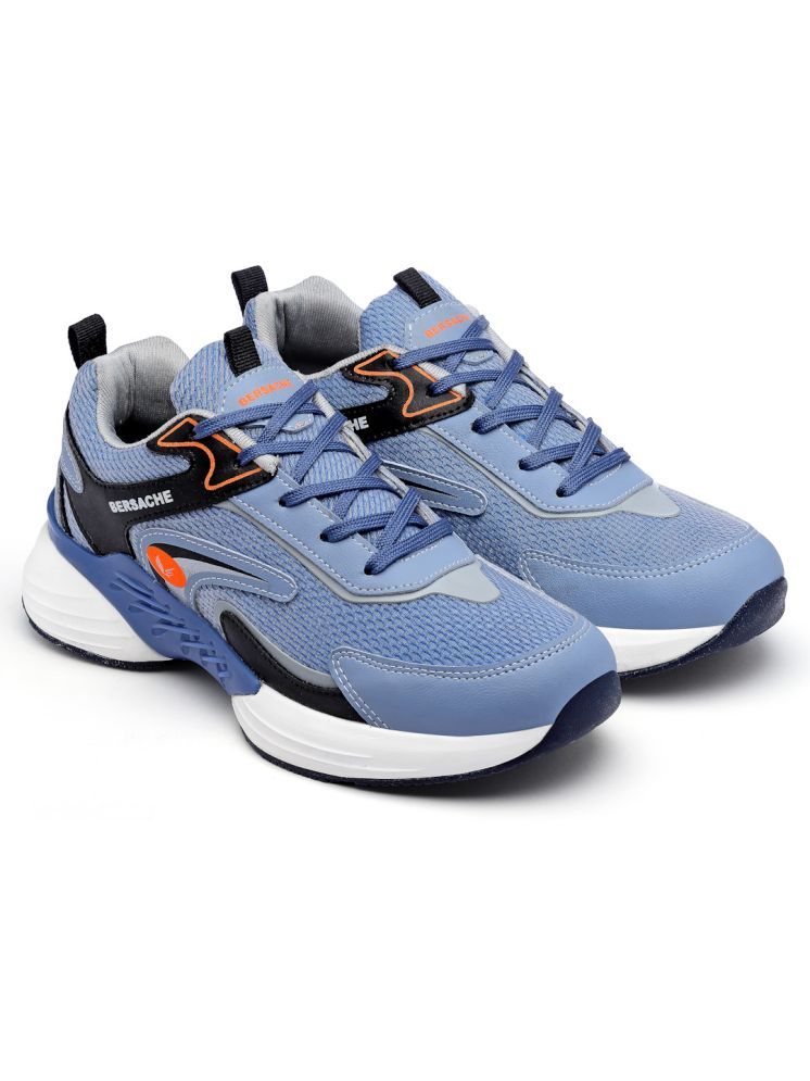     			Bersache Men running shoe  Light Blue Men's Sports Running Shoes