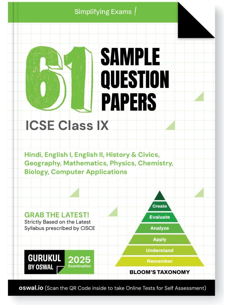     			Gurukul By Oswal 61 Sample Question Papers for ICSE Class 9 Exam 2025 : Fully Solved New Specimen Question Paper & Latest Syllabus (All Subjects), New