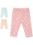 MINI KLUB Pack of 3 Baby Girls Cotton Trackpant ( Multicolor )