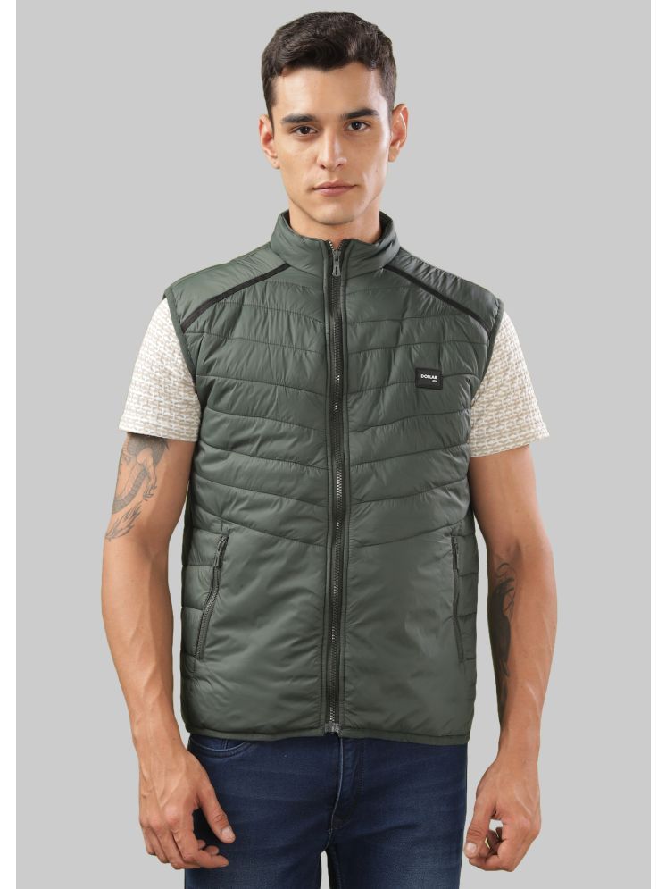     			Dollar Nylon Men's Quilted & Bomber Jacket - Green ( Pack of 1 )