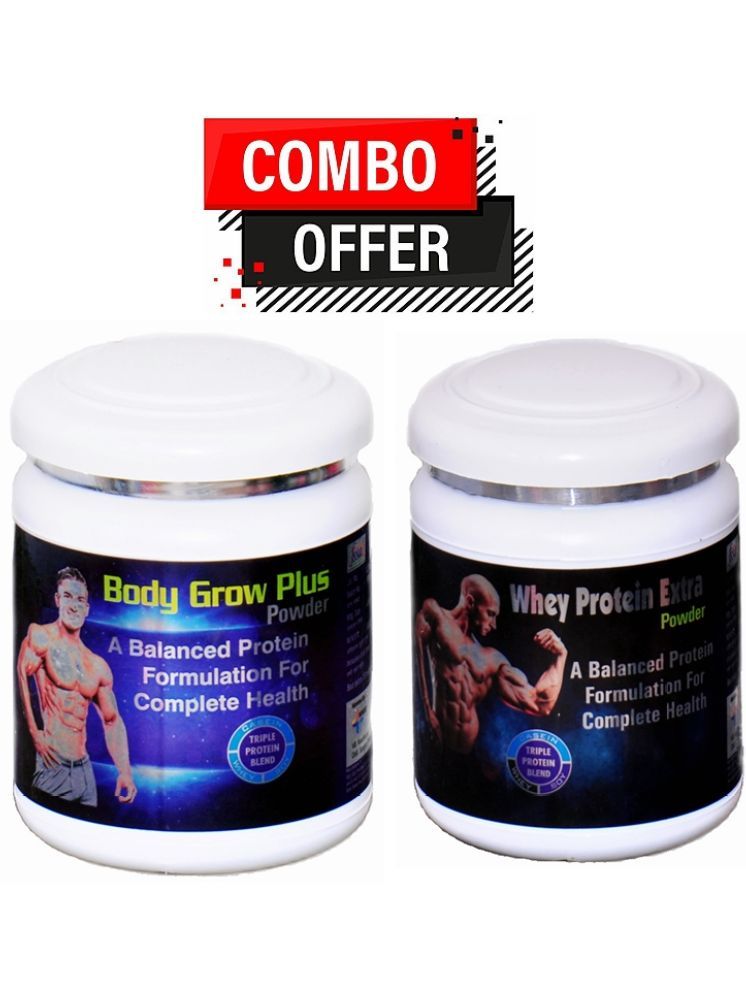     			Dr. Chopra Rikhi Body Grow Plus Powder 300gm & Whey Protein Extra Powder 300 gm Chocolate