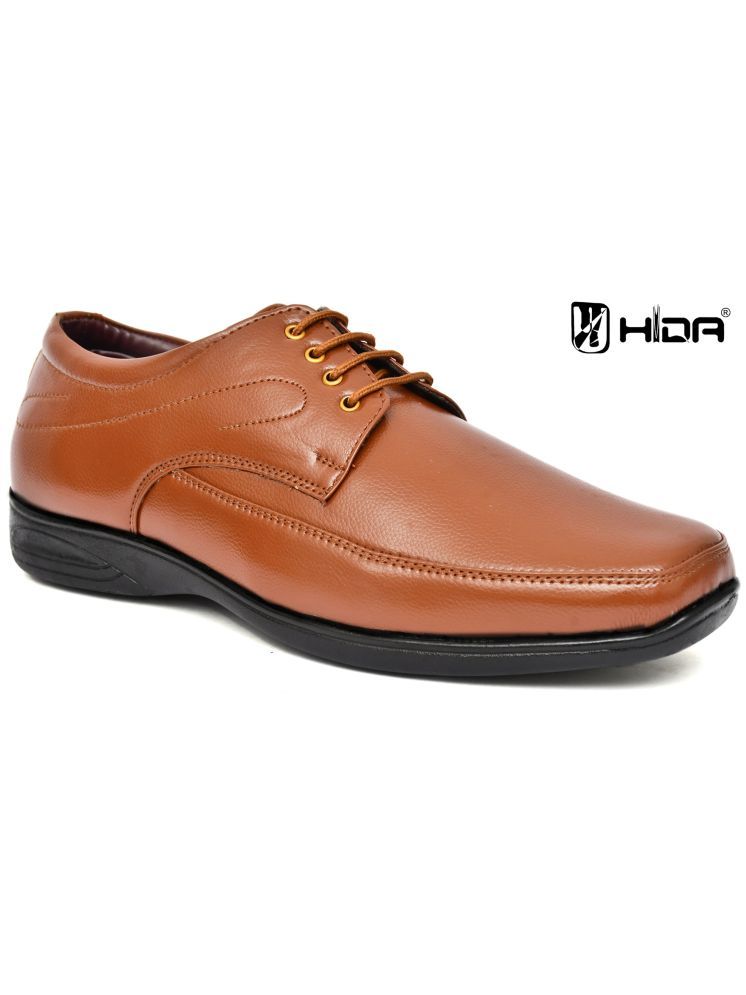     			Frencho Tan Men's Derby Formal Shoes