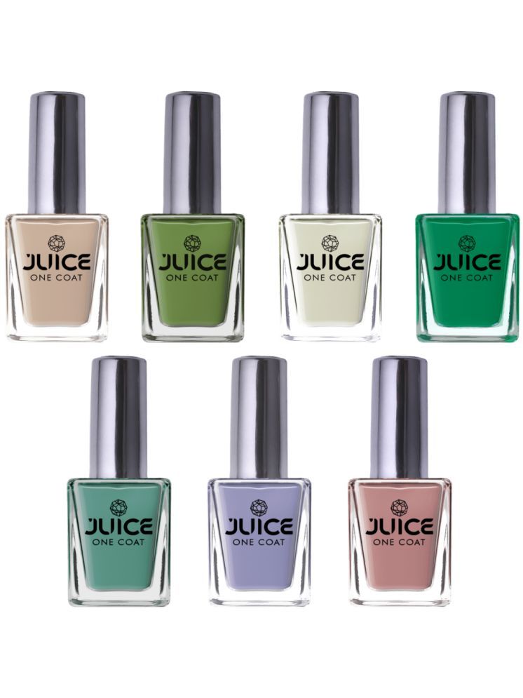     			Juice Nail Paint 11ml Each (Pack of 7) (Merlot, Dusky Rose, Lavender, Sea Green, Lawn Green, Olive, Peach)