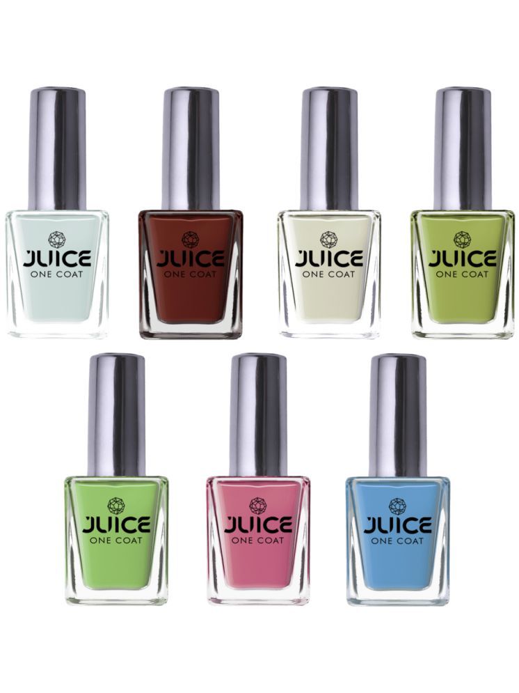     			Juice Nail Paint 11ml Each (Pack of 7) (Merlot, Ocean Blue, Pink Berry, Green, Bright Green, Brown, Pastel Green)