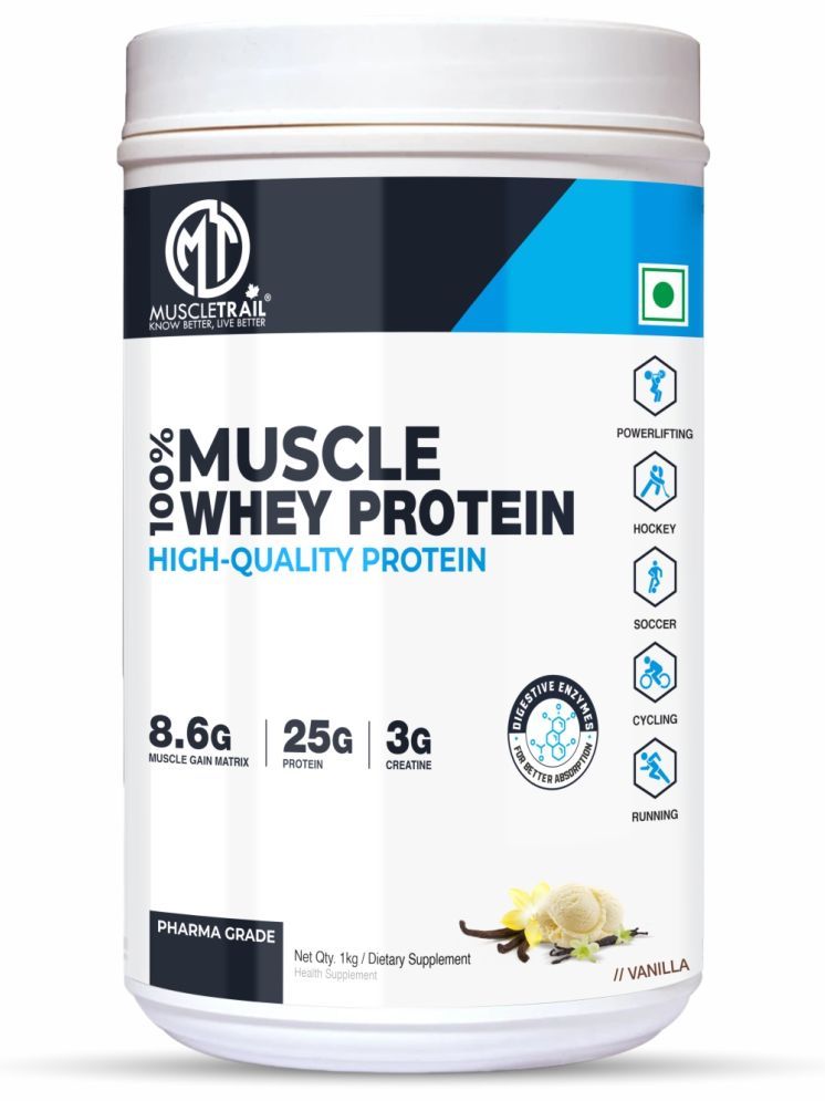     			Muscle Trail 100% Muscle Whey Protein Whey Protein ( 1000 gm , Vanilla - Flavour )