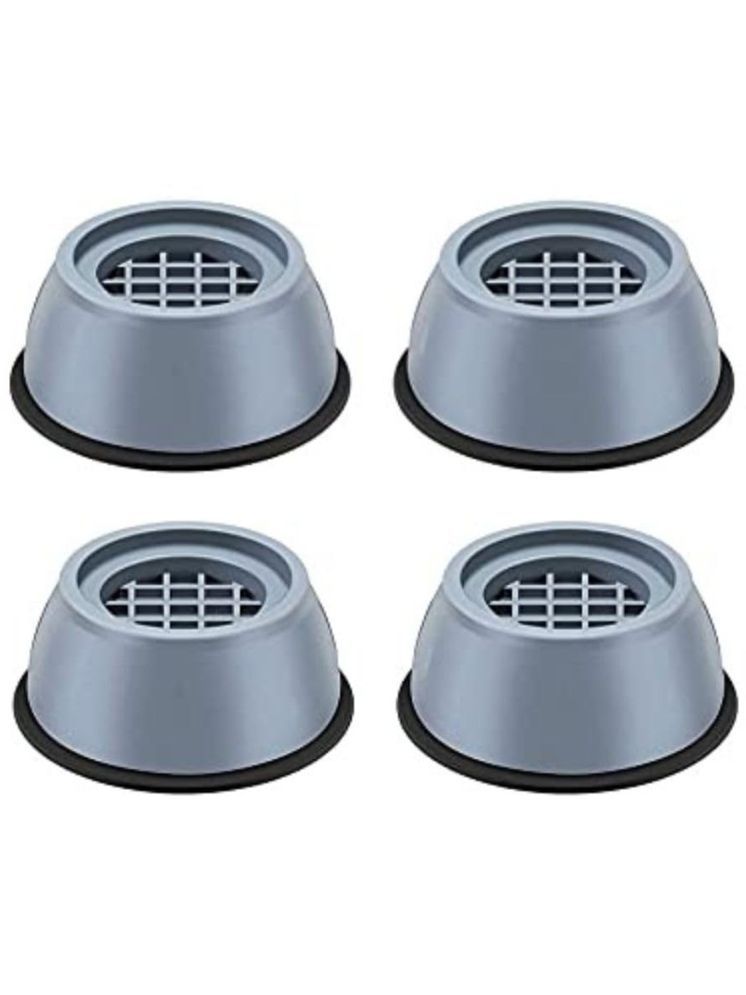     			NCMART Black Plastic Refigerator Stands ( Pack of 4 )