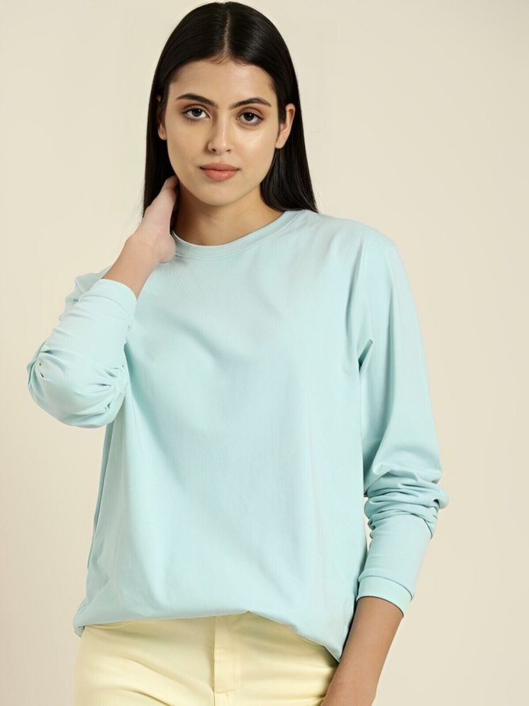     			curvy comfort Sea Green Cotton Blend Regular Fit Women's T-Shirt ( Pack of 1 )