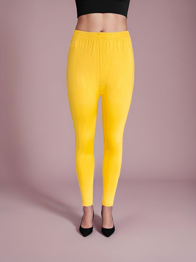     			Colorscube - Yellow Lycra Women's Leggings ( Pack of 1 )