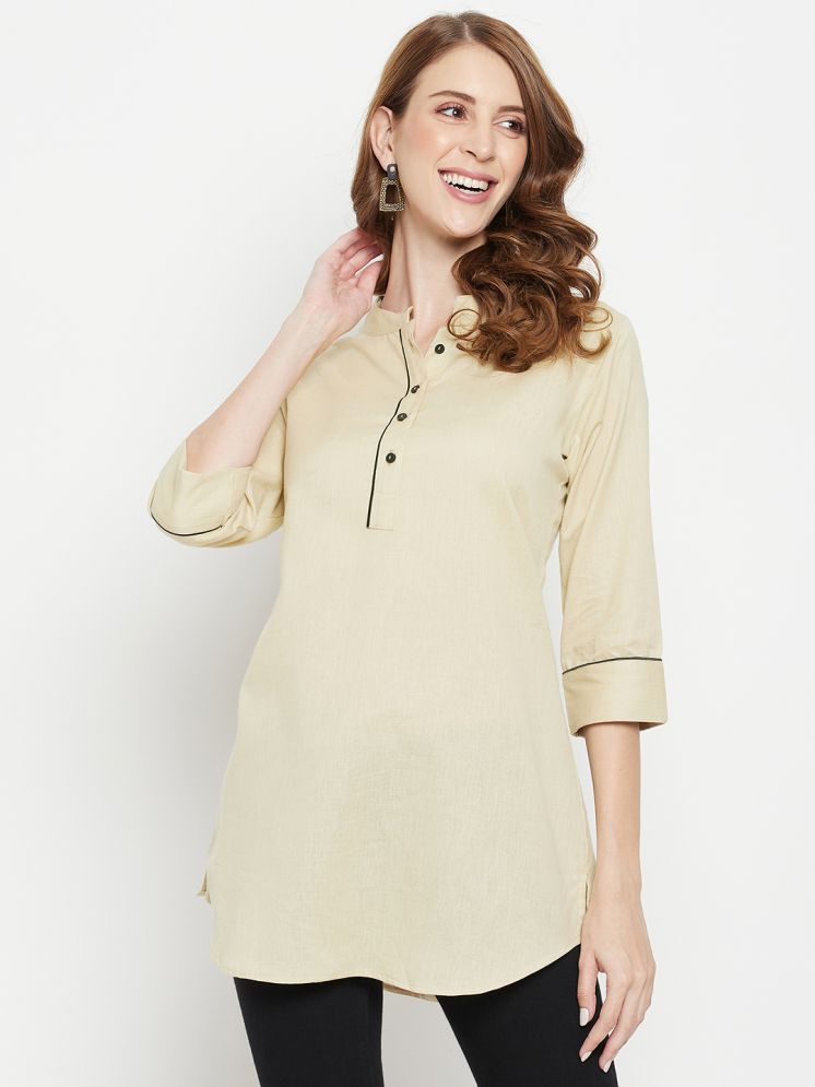     			FASHJONS 360 Beige Cotton Women's Tunic ( Pack of 1 )