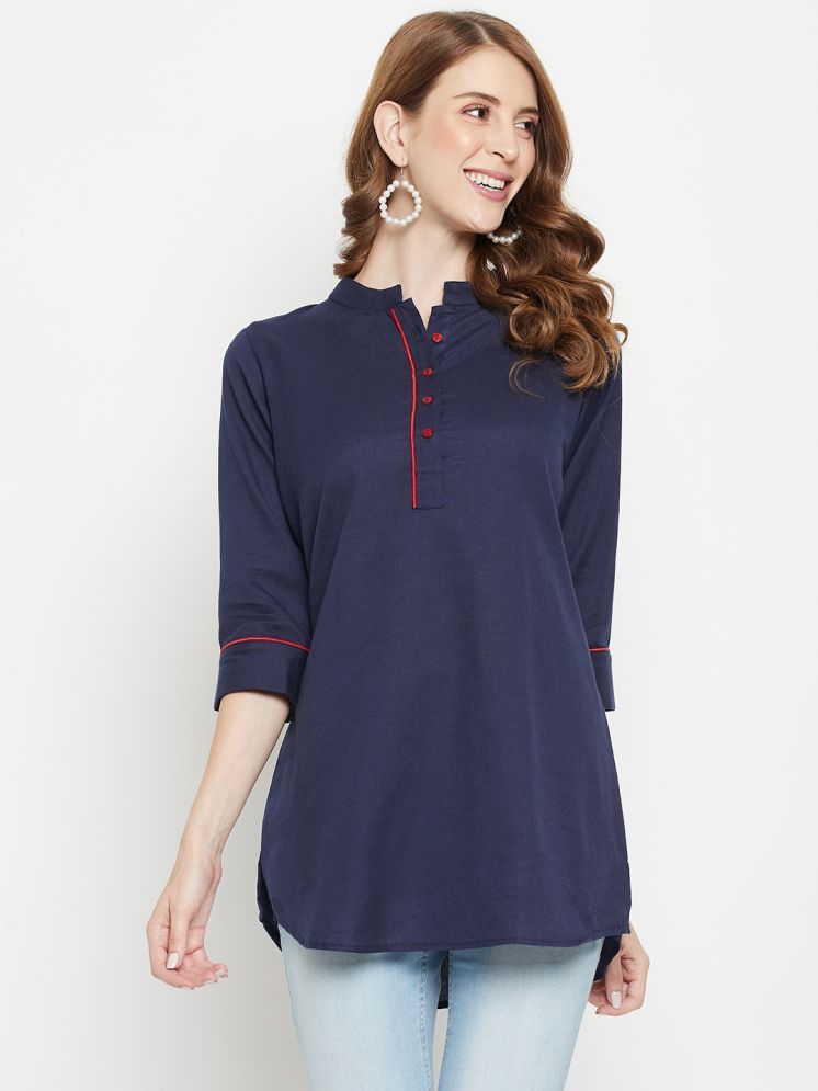     			FASHJONS 360 Navy Blue Cotton Women's Tunic ( Pack of 1 )