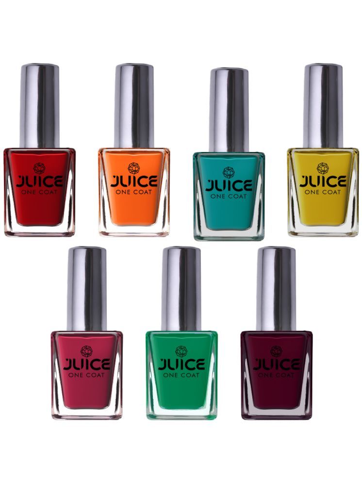     			Juice Nail Paint 11ml Each (Pack of 7) (Orange, Hot Pink, Magenta, Lawn Green, Teal Blue, Yellow, Crimsom Red)