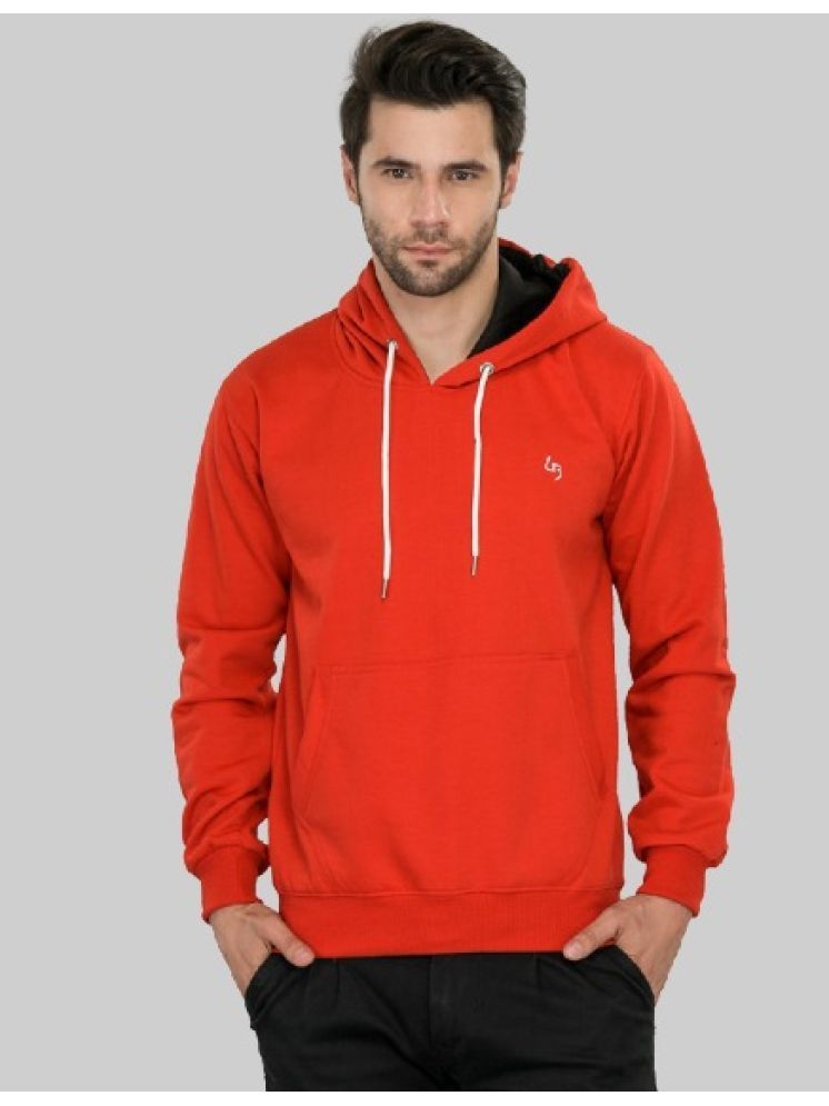     			LEEBONEE Fleece Hooded Men's Sweatshirt - Red ( Pack of 1 )