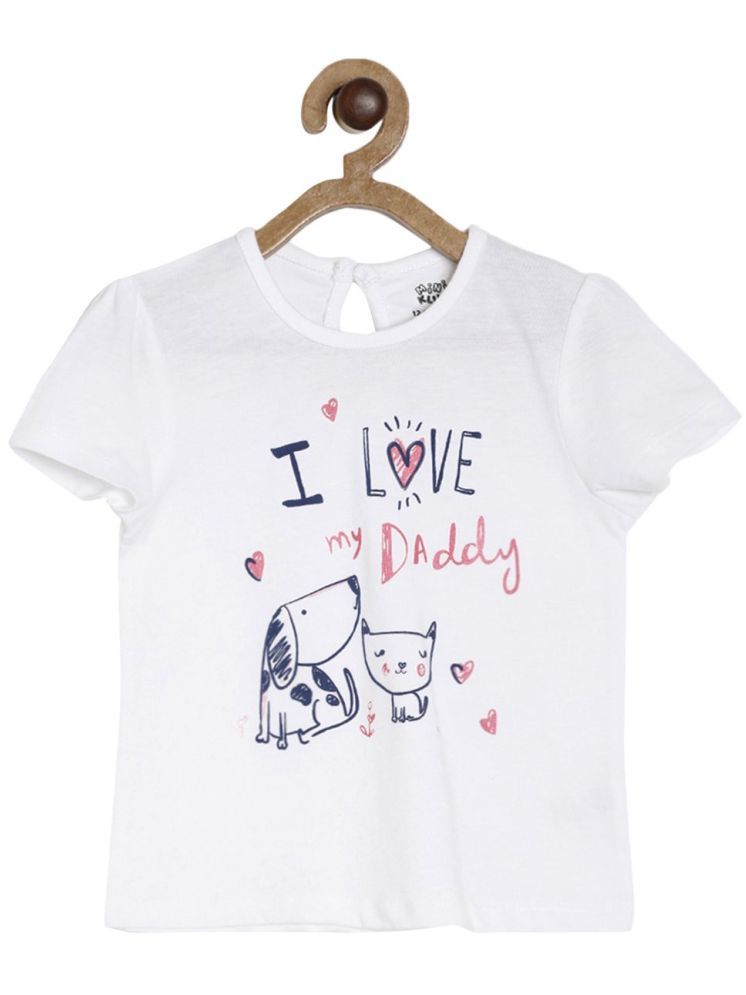     			MINI KLUB White Baby Girl Top ( Pack of 1 )