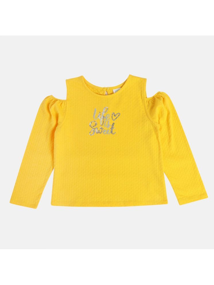     			MINI KLUB Yellow 100% Cotton Girls Top ( Pack of 1 )