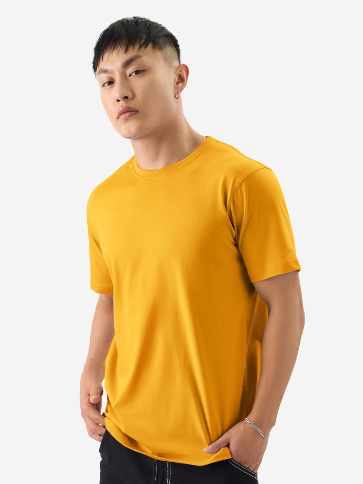     			Urban Legends Cotton Regular Fit Solid Half Sleeves Men's Round T-Shirt - MUSTARD ( Pack of 1 )