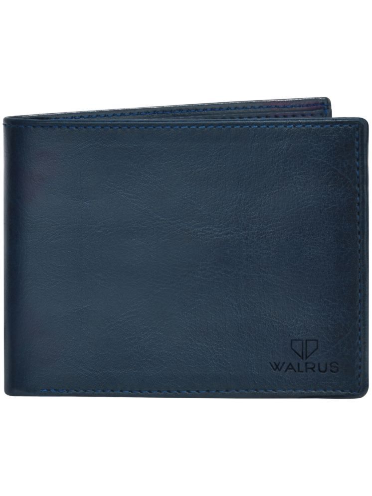     			Walrus Blue Faux Leather Men's Regular Wallet ( Pack of 1 )