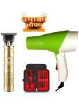 3 in 1 Combo Pack of Hair Dryer, Trimmer & Manicure Kit